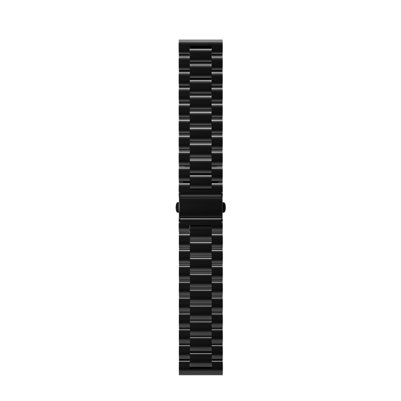 RONiN R-012 Luxe Smart Watch Strap in black chain style, crafted from durable metal for a sophisticated and modern look.