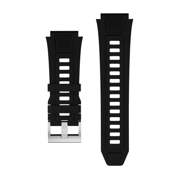 RONiN R-011 Silicone Strap in black, designed for comfort and durability, perfect for an active lifestyle.