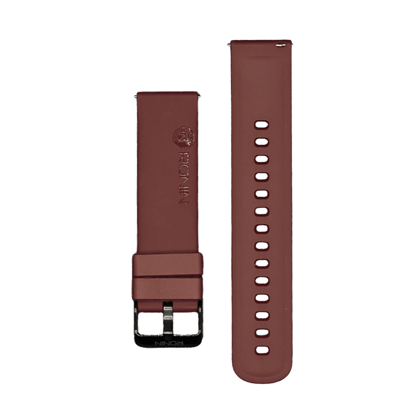 RONiN R-06, R-07 & R-08 Smart Watch Strap in maroon, a durable and stylish accessory for everyday wear.