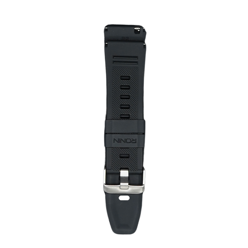 RONiN R-012 Rugged Smart Watch Strap in black, designed for a bold look and secure fit during active wear.