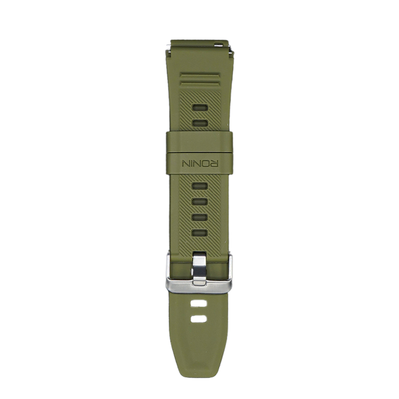 RONiN R-012 Rugged Smart Watch Strap in green, designed for a bold look and secure fit during active wear.