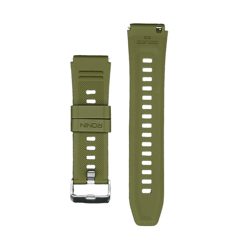 RONiN R-012 Rugged Smart Watch Strap in green, designed for a bold look and secure fit during active wear.