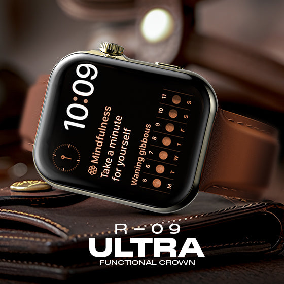 The R-09 Ultra Smart Watch Redefines Style with Cool Leather