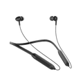 RONiN R-970 wireless neckband in black, featuring a flexible collar and soft bass sound system for comfortable, high-quality listening.