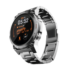 RONiN R-011 Luxe Smart Watch in silver with heart rate and step tracking, ideal for fitness enthusiasts.