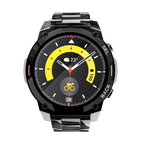 Black metallic RONiN R-011 Luxe Smart Watch, combining stylish design with advanced smart features like call notifications.
