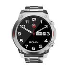 RONiN R-011 Luxe Smart Watch in sleek silver, featuring a metallic finish and premium design with AMOLED display.