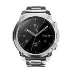 RONiN R-011 Luxe Smart Watch in silver with heart rate and step tracking, ideal for fitness enthusiasts.