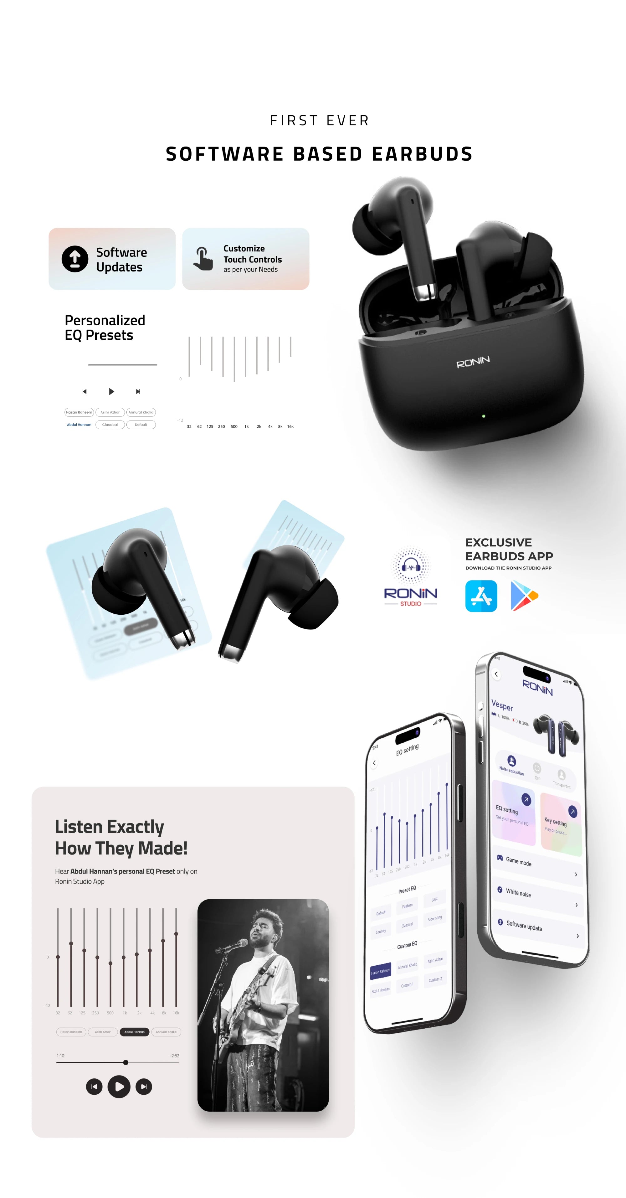 Ronin R740 Vivid Earbuds – Powerful Sound, Smart Connectivity & All-Day Comfort