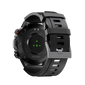 Black RONiN R-012 Rugged Smart Watch with a durable case and silicone strap, built for outdoor adventures.