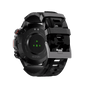 RONiN R-012 Rugged Smart Watch in black, showcasing a digital display with step tracking and heart rate monitor.