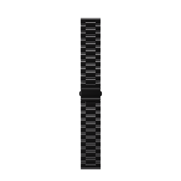 RONiN R-012 Luxe Smart Watch Strap in black chain style, crafted from durable metal for a sophisticated and modern look.