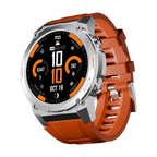 Silver RONiN R-011 smartwatch with orange strap, blending sporty design with versatile fitness and sleep tracking features.