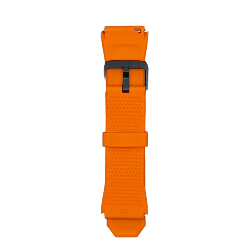 RONiN R-010 Silicone Strap in vibrant orange, designed for a comfortable and secure fit on smartwatches.