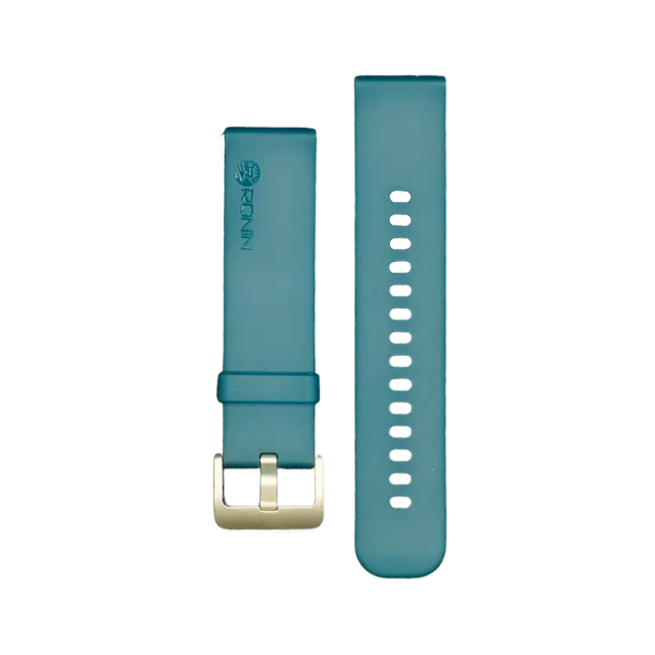 RONiN R-010 Silicone Strap in vibrant teal, designed for a comfortable and secure fit on smartwatches.