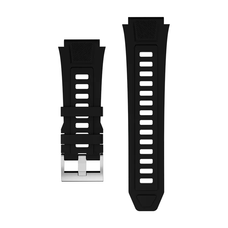 RONiN R-011 Silicone Strap in black, designed for comfort and durability, perfect for an active lifestyle.