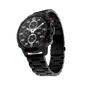 RONiN R-012 LUXE Smart Watch in black with a sleek chain strap, featuring a high-resolution AMOLED display for vibrant visuals.