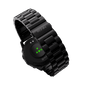 RONiN R-012 LUXE Smart Watch in black with a chain strap, offering features like heart rate monitoring and step tracking.