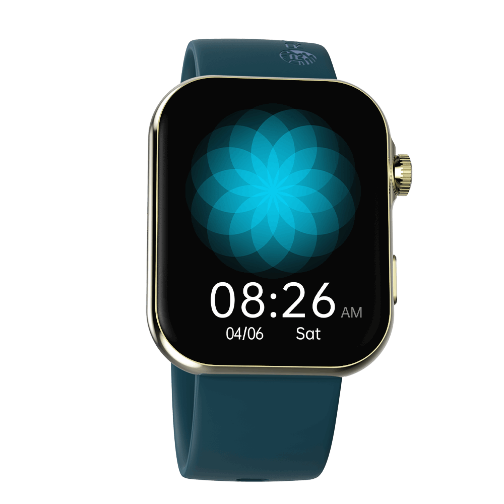 Nickel teal RONiN R-09 Smart Watch, designed with health tracking sensors and stylish strap for a modern look.
