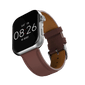 Silver RONiN R-09 Ultra Smart Watch with vintage brown leather strap, offering a blend of style and smart functionality. 