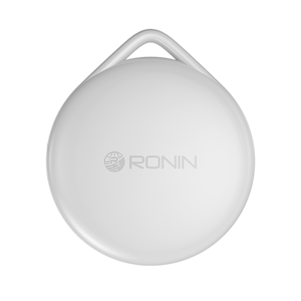 RONiN R-101 Smart Tracker in compact design, ideal for keeping track of essentials like keys, bags, or wallets.