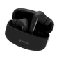 Black RONiN R-140 Earbuds with active noise cancellation and touch controls for seamless listening.