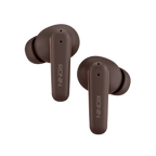 Brown RONiN R-140 Earbuds with environmental noise reduction, perfect for on-the-go audio.