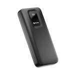 RONiN R-4020 Power Bank, black model with digital display and dual USB output for multiple device charging.