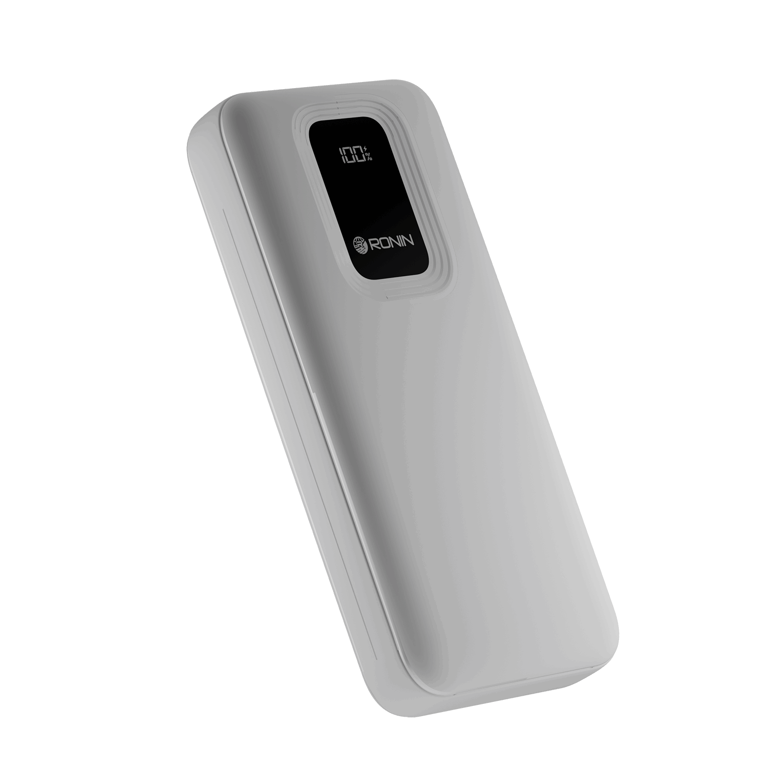 RONiN R-4020 Power Bank in white with 10000mAh capacity, ideal for fast and efficient charging on the go.