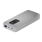 White RONiN R-4020 Power Bank with Type-C and Lightning input, compatible with a range of devices.