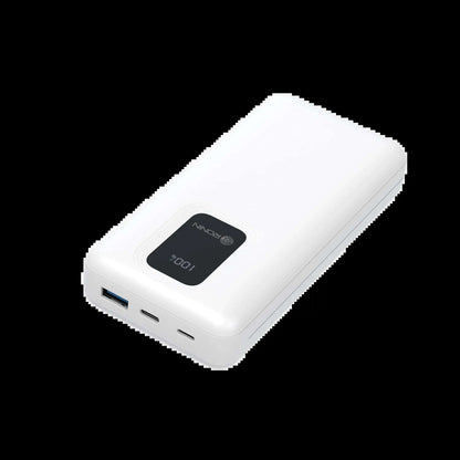 RONiN R-4025 white power bank, lightweight and easy to carry with efficient charging technology.