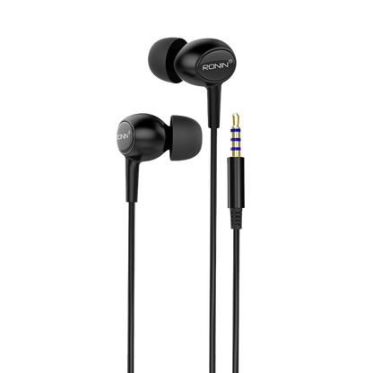 RONiN R-9 Handsfree with 3.5 mm aux and Type-C options, providing versatile compatibility with multiple devices.