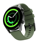 RONiN R-08 Smart Watch presenting a black dial alongside a fresh grass green strap, perfect for an active lifestyle with its fitness tracking capabilities.
