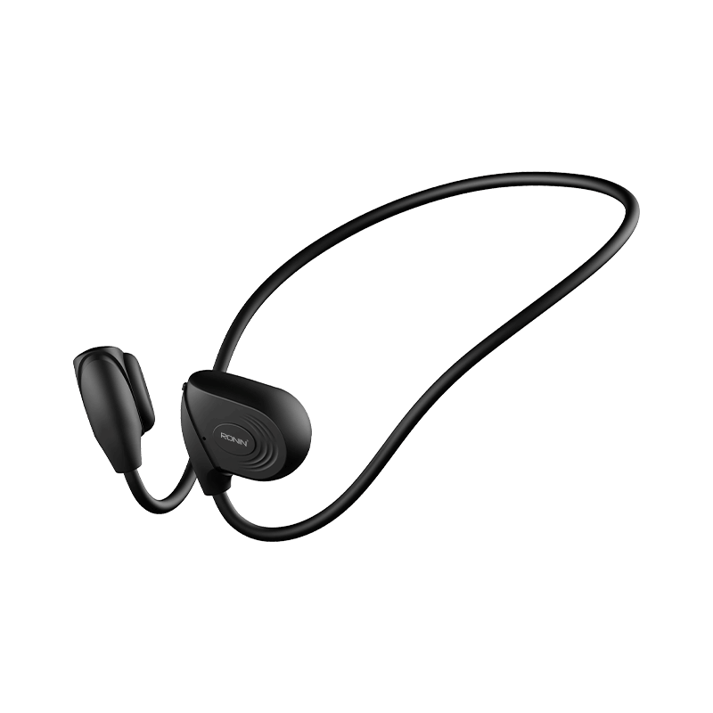 RONiN R-180 Bluetooth earphones with built-in microphone, designed for hands-free calling and music playback.