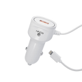 RONiN R-545 Car Charger 2.4A available for Lightning, offering fast and reliable in-car charging for various devices, with a compact and durable white design.