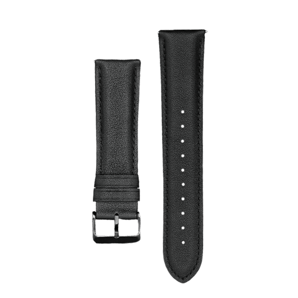 RONiN R-09 Ultra Smart Watch Strap in black leather, adding a stylish touch to your smartwatch.