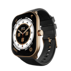 Golden RONiN R-06 Smart Watch with black strap, designed for style and functionality with a 300mAh battery.