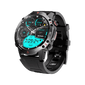 Black RONiN R-012 Rugged Smart Watch with a durable case and silicone strap, built for outdoor adventures.