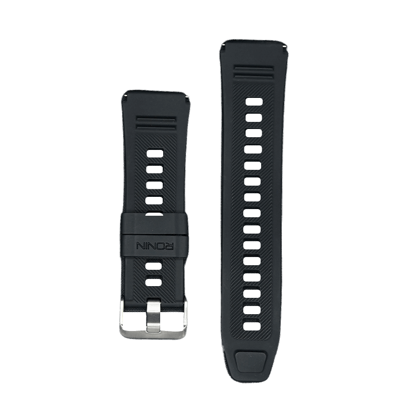 RONiN R-012 Rugged Smart Watch Strap in black, designed for a bold look and secure fit during active wear.