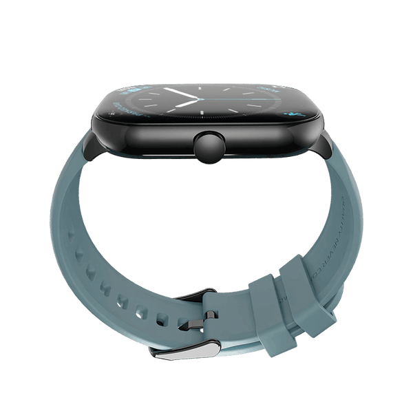 Black RONiN R-06 Smart Watch with teal strap, combining style with functionality for everyday use.
