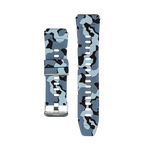 RONiN R-012 Rugged Smart Watch Strap in blue camouflage, designed for a bold look and secure fit during active wear.