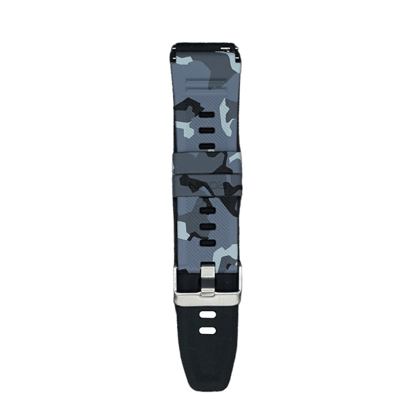 RONiN R-012 Rugged Smart Watch Strap in black camouflage, designed for a bold look and secure fit during active wear.