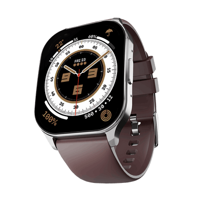 RONiN R-07 Smart Watch in silver and maroon, blending style with advanced smart features.