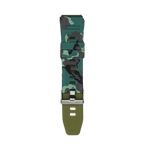 RONiN R-012 Rugged Smart Watch Strap in green camouflage, designed for a bold look and secure fit during active wear.