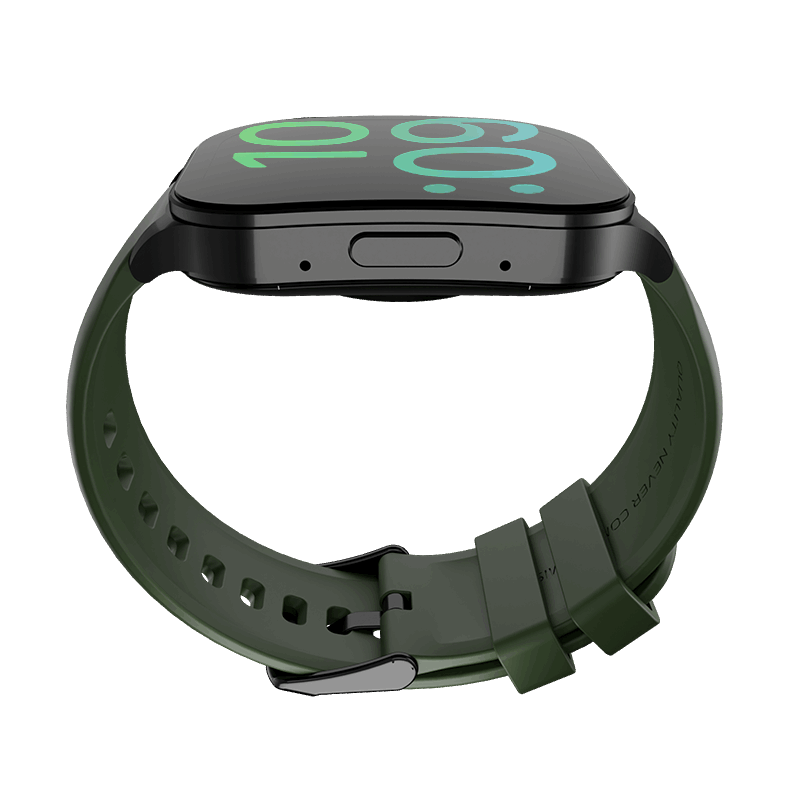 RONiN R-07 Smart Watch in black and grass green, designed for fitness enthusiasts