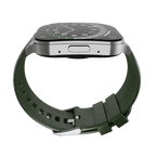 RONiN R-07 Smart Watch in silver and grass green, designed for fitness enthusiasts
