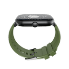 Black RONiN R-06 Smart Watch with grass green strap, featuring a 1.43-inch TFT display and cloud-based watch faces.