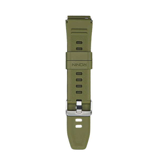 RONiN R-012 Rugged Smart Watch Strap in green, designed for a bold look and secure fit during active wear.