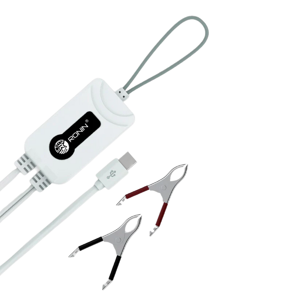 RONiN R-666 clip charger with universal USB port, compatible with multiple device types for versatile use.
