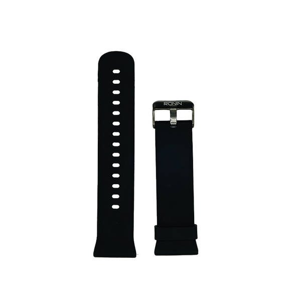 RONiN R-01 & R-04 smartwatch straps in black, designed with a soft, durable material for all-day comfort.